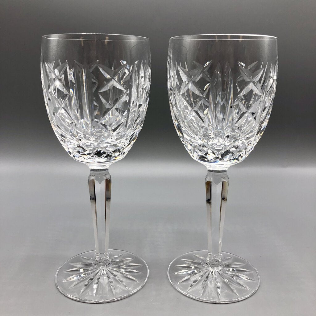 Set of 2 Waterford Crystal “Glengarriff” 6 1/2” Claret Wine
