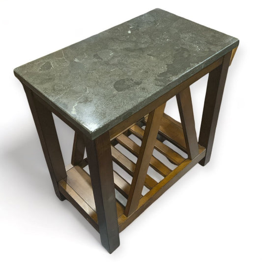 Mission Furniture Stone Top End Table
