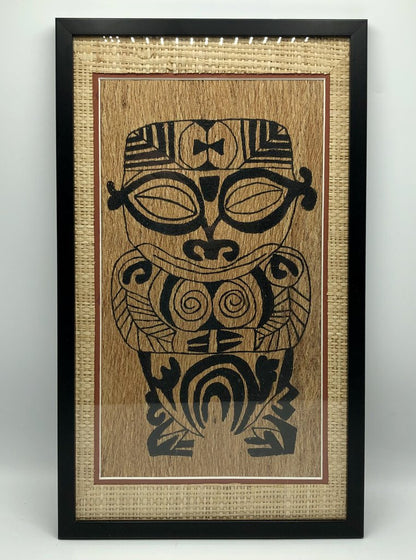 Artist Rosaro "Tribal God - Man" Original Ink Tiki Art