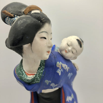 Japanese Woman w/ Baby Figurine /b