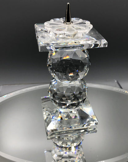 Swarovski Crystal Candle Holder w/ Pin Center /b