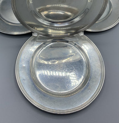 Sterling Silver “Lord Saybrook” Bread Plates Set/4 by International Silver Company Pattern H413 /hg