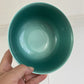 Reed & Barton Silver Plate 6.5” Bowl with Teal Green Enamel Interior #1120 /r