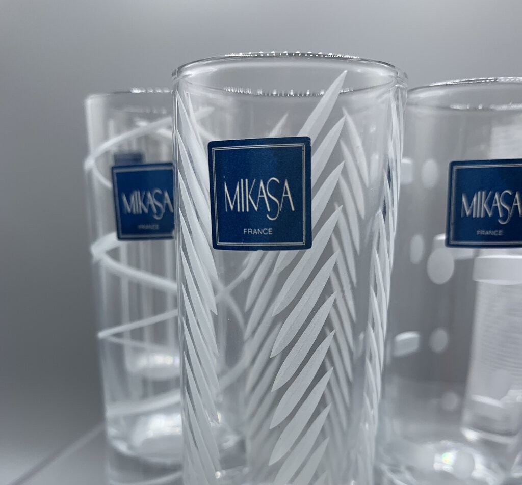 Mikasa “Cheers” Etched Shot Glasses Set/5 /hg