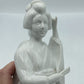 Vintage White Porcelain 10.25” Tall Geisha Figurine Decor /r