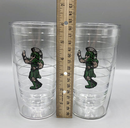 2 Tervis 16oz Tumblers Michigan State University Sparty /b