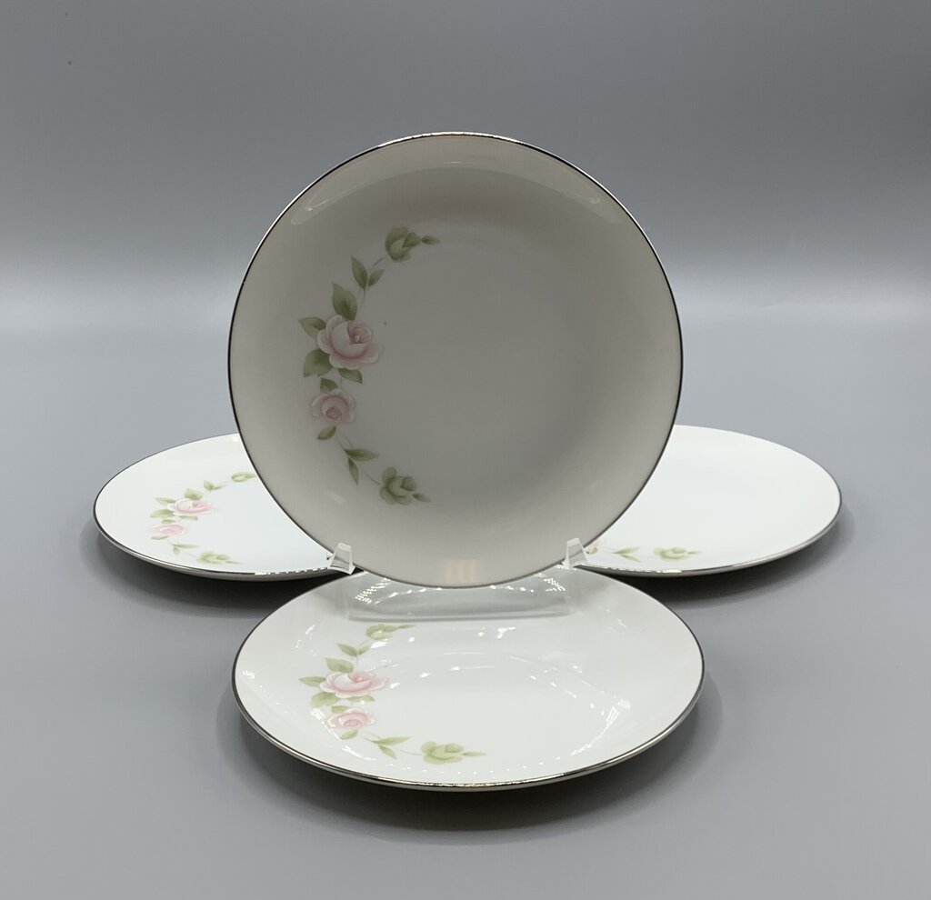Mid-Century Style House “Tudor Rose” Bread and Butter Plates Set/4 /hg
