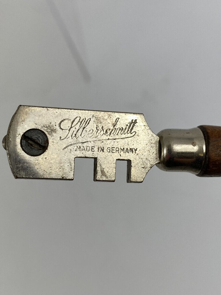 Vintage Silberschnitt Wood Handled 6 Wheel Glass Cutter Made in Germany /r