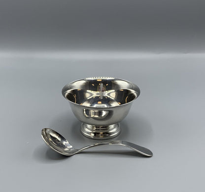 Vintage Cheshire Silverplate Sauce/Compote Bowl with Serving Spoon /hg