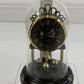 Schatz 6.5” Tall Digital Clock with Glass Dome Black/Gold/Floral W.Germany /r