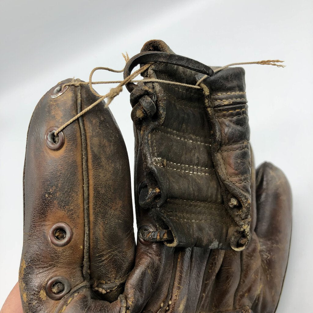 1940s Rawlings G600 Leather Baseball Glove Lefty Left Hand Floating Heel Martin Marion Mister Shortstop /b