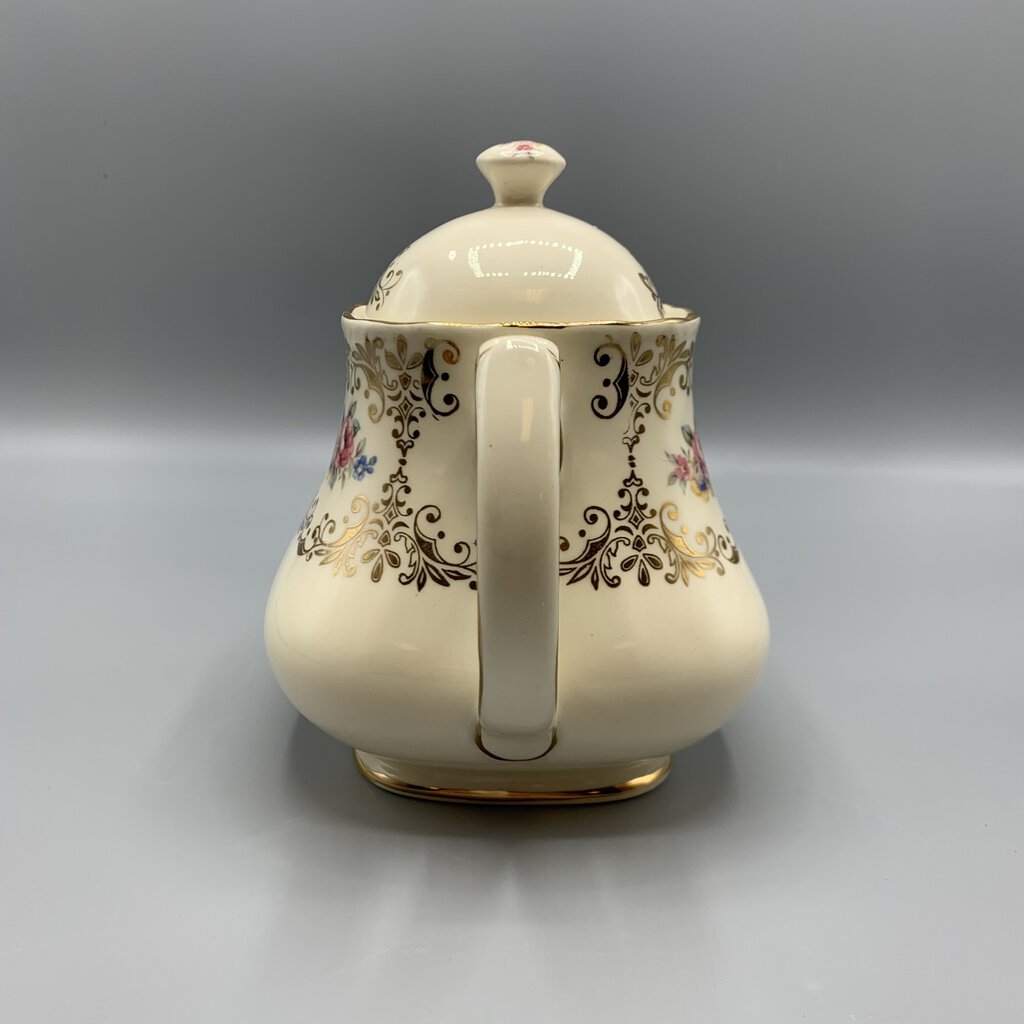 Antique Sadler Gold Filigree and Flowers Teapot /hg