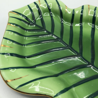 Lynn Chase Jaguar Jungle Leaf Dish/ Trinket Tray /b