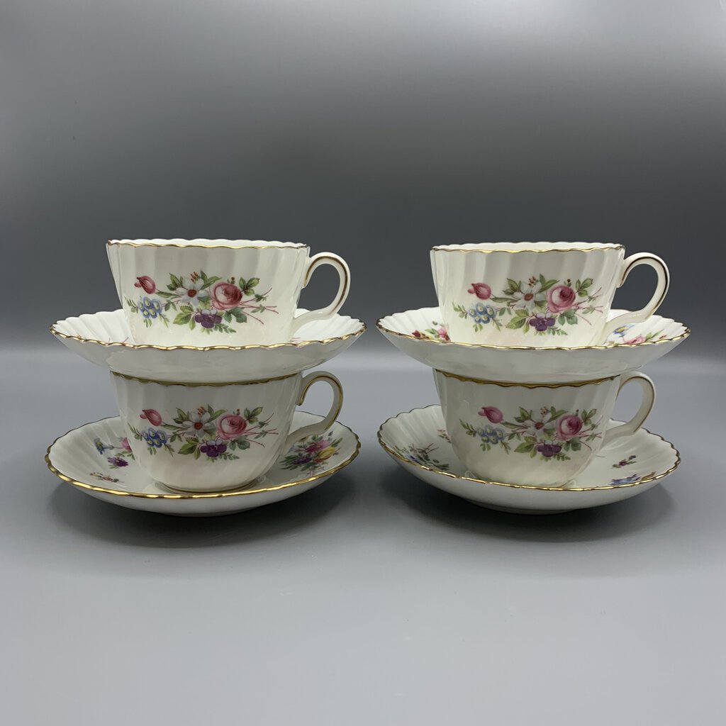 Vintage Minton “Marlow” Teacups and Saucers Set/4 /hg
