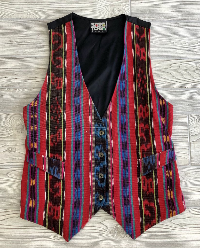 Vintage 1980’s Saratoga Sport Fashion Vest Sz M /b