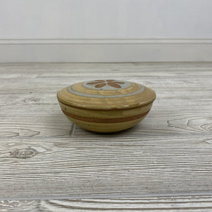 Small Vintage Stoneware Dish with Lid /bh