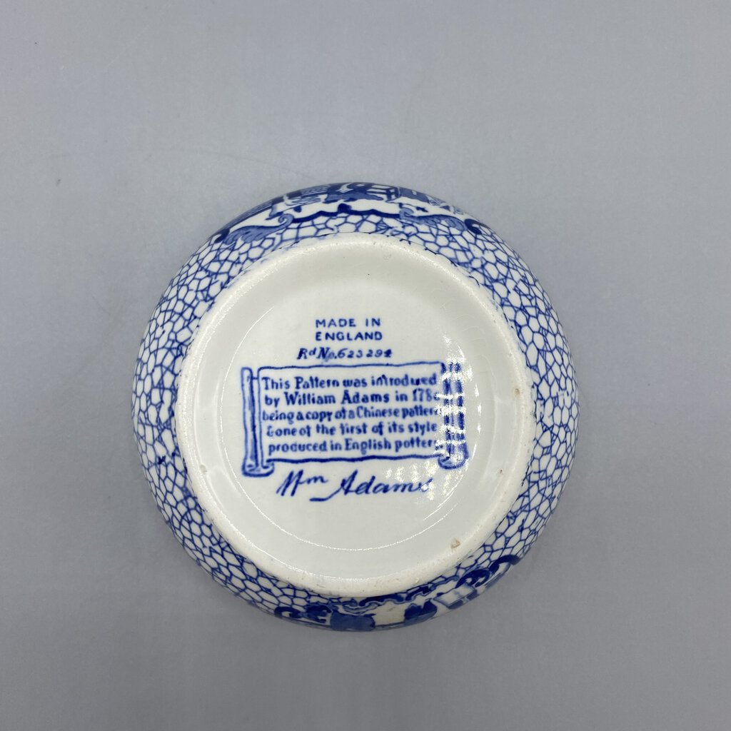 William Adams Chinese Bird Pottery Trinket Dish /bh