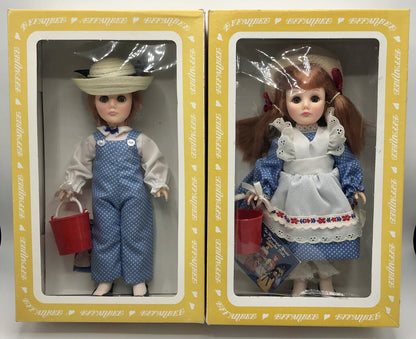VTG EFFANBEE JACK & JILL Doll Set w/ Box /b