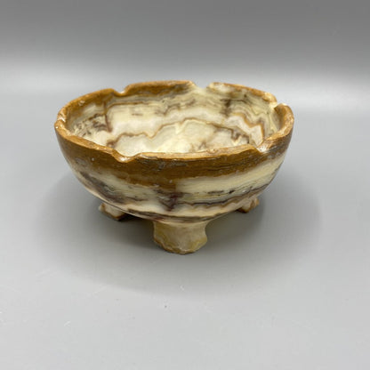 Small Stone Footed Bowl /bh