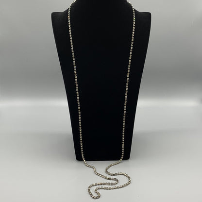Long Vintage Rhinestone Necklace /hg