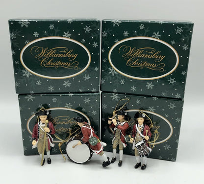 Lang Ornament Set of 4 Colonial Williamsburg Fife & Drum Corps /b