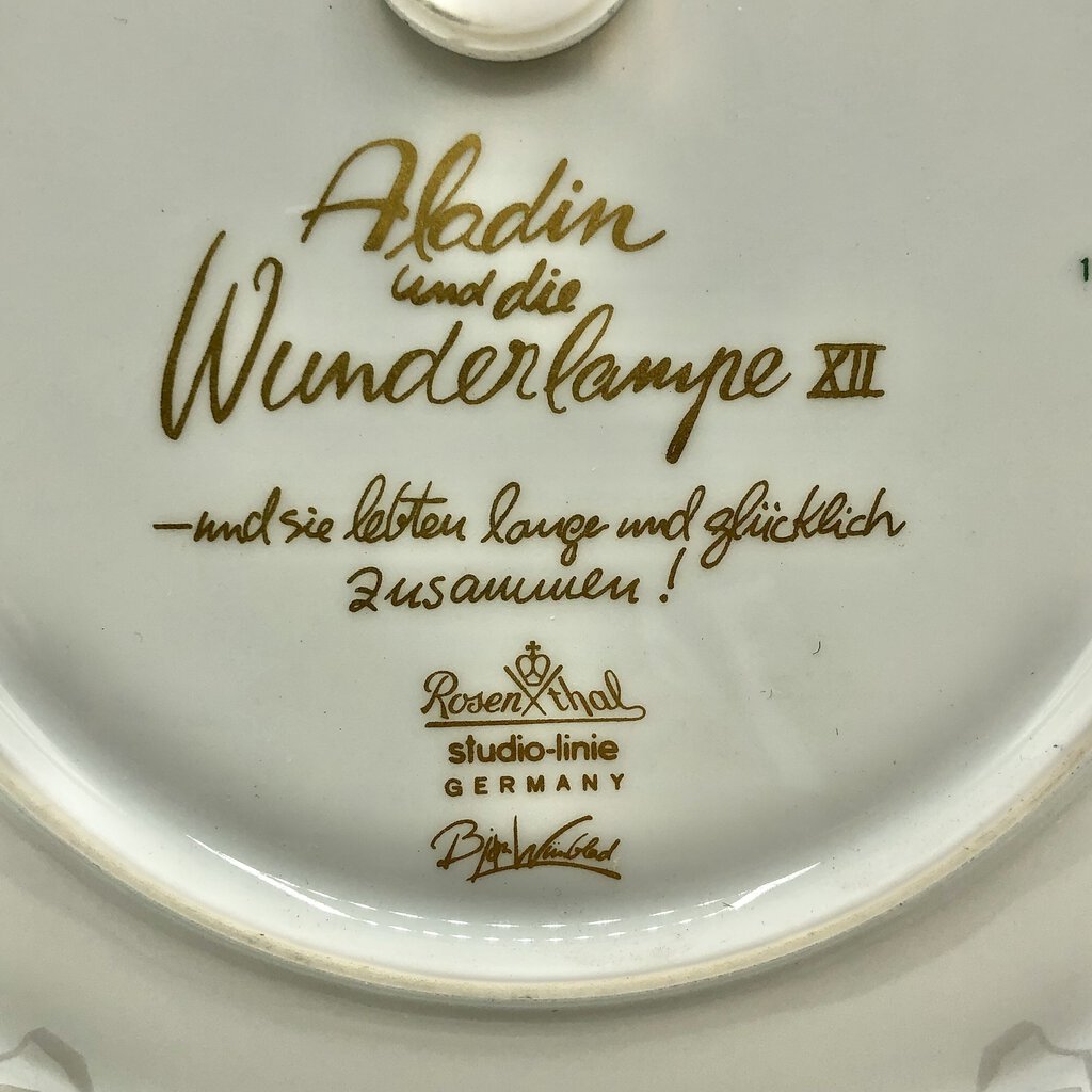 Bjorn Winblad 1970’s Danish Modern Rosenthal Porcelain Aladdin Collector’s Wall Plate /b
