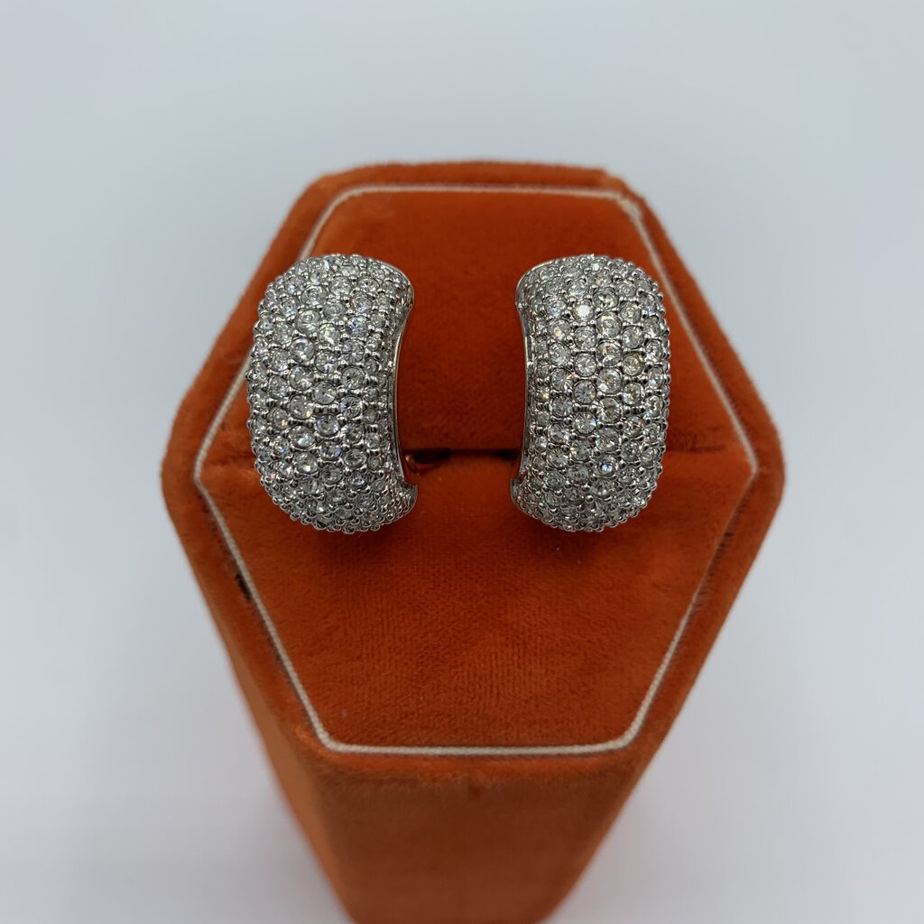 Swarovski Pavé Crystal Clip-on Earrings /hg