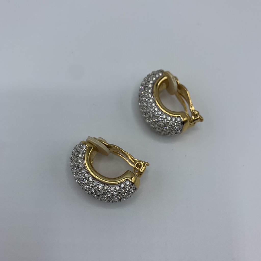 Swarovski Pavé Crystal Clip-on Earrings /hg