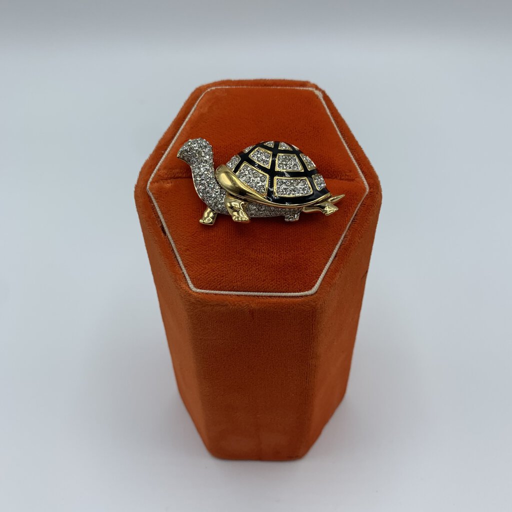 Swarovski Pavé Crystal Turtle Pin /hg