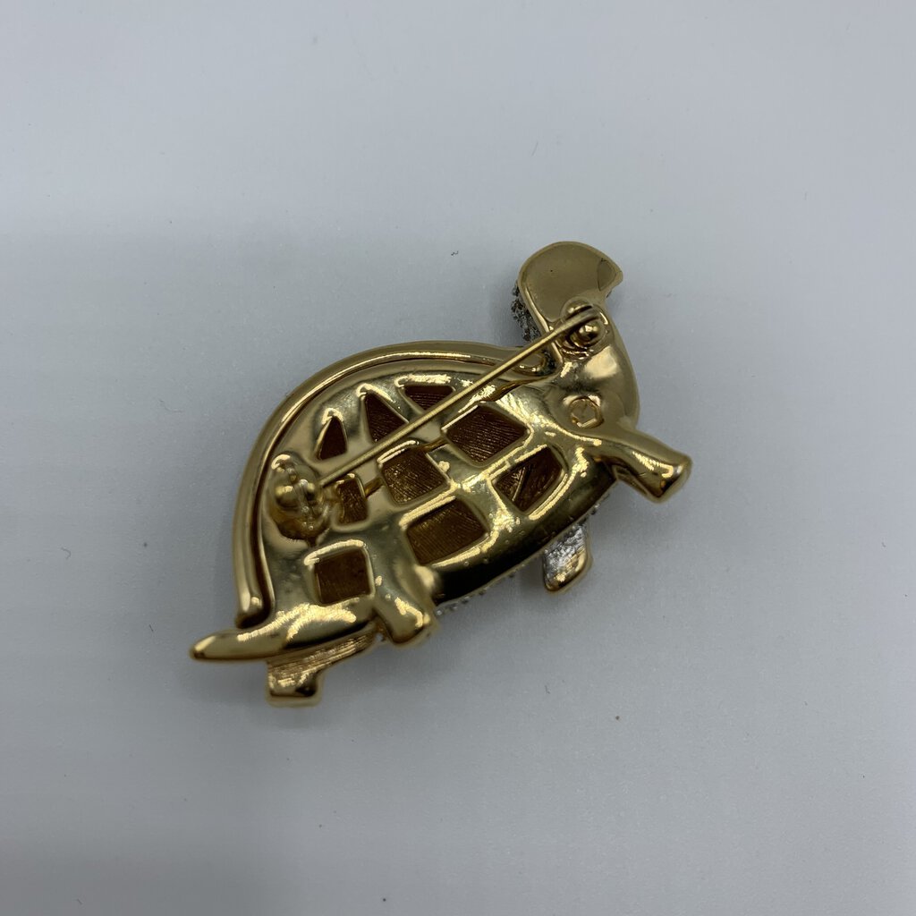 Swarovski Pavé Crystal Turtle Pin /hg
