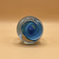Vintage Hand Blown Blue and White Swirled Glass Paperweight - Not Signed /bh