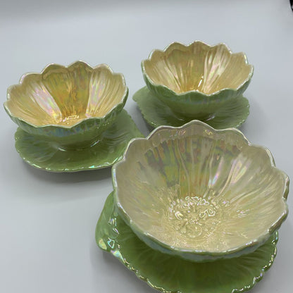 Vintage Royal Winton Lusterware Lotus Fruit/Dessert Bowls /hg