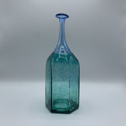 Vintage Kosta Boda “Antikva” Art Glass Bottle/Vase, Artist-Signed Bertil Vallien, 1977 /hg