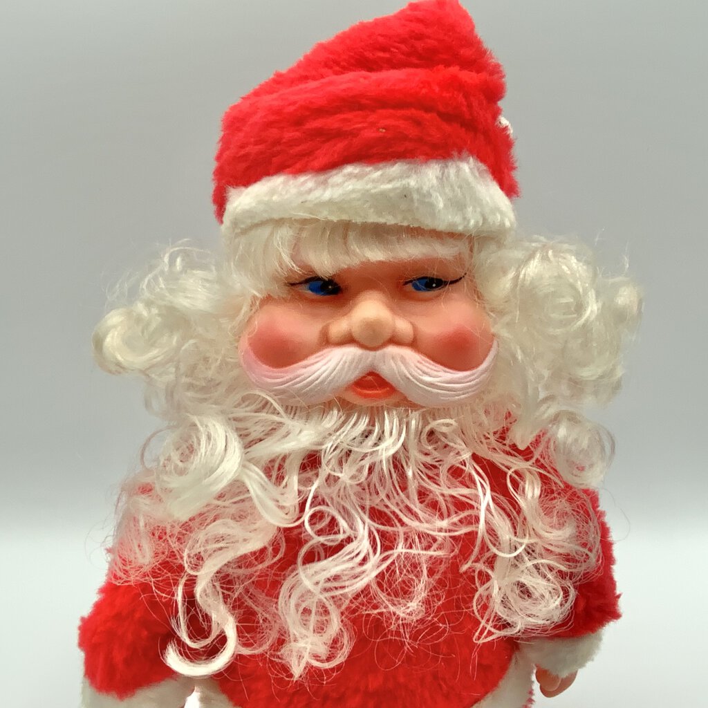Vintage Musical Bell Ringing Santa Claus Toy /cb