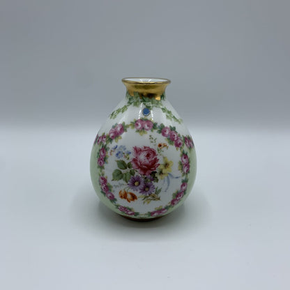 Antique Royal Bayreuth Petite Hand-painted Floral Vase /hg