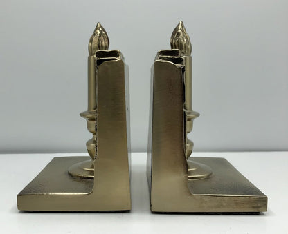 Philadelphia Manufacturing Co Book & Candlestick Book Ends /b