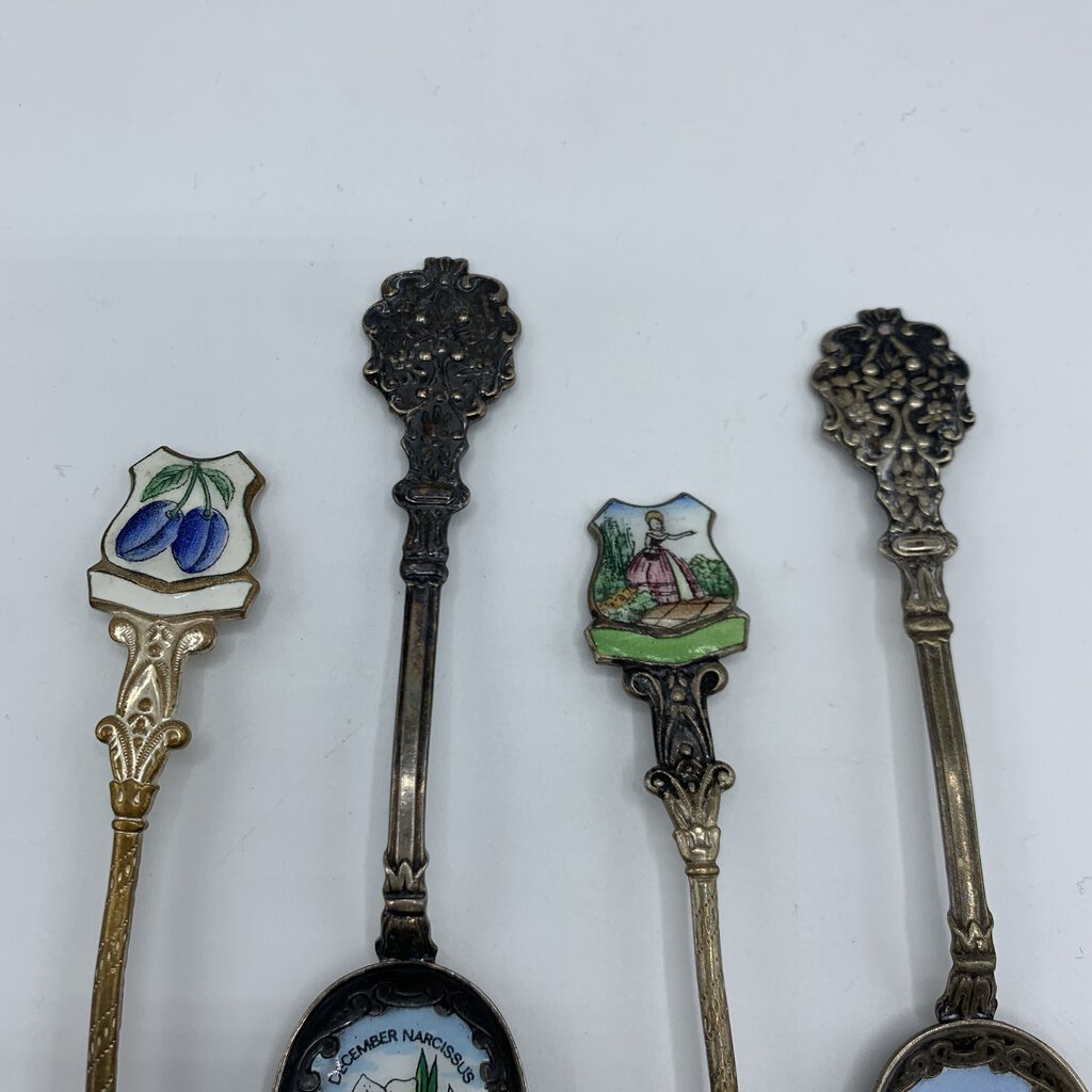 Lot of Vintage Czechoslovakian and German Souvenir Spoons /hg