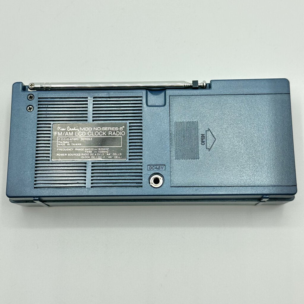 Vintage AM/FM LCD Travel Clock Radio Pierre Cardin Series 5 /cb