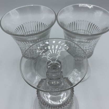 Vintage Fenton “Lincoln Inn Clear” Water/Wine Goblets Set/2 /hg