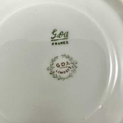 Antique GDA Limoges France Teacup and Saucer Set /cb