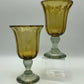Set of 2 Mariposa Glitz Amber Water Goblets 7 1/8” /b