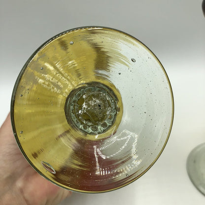 Set of 2 Mariposa Glitz Amber Water Goblets 7 1/8” /b
