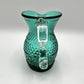 Metropolitan Museum Of Art Hand Blown Diamond And Sunburst Green Glass Pitcher Reproduction /cb