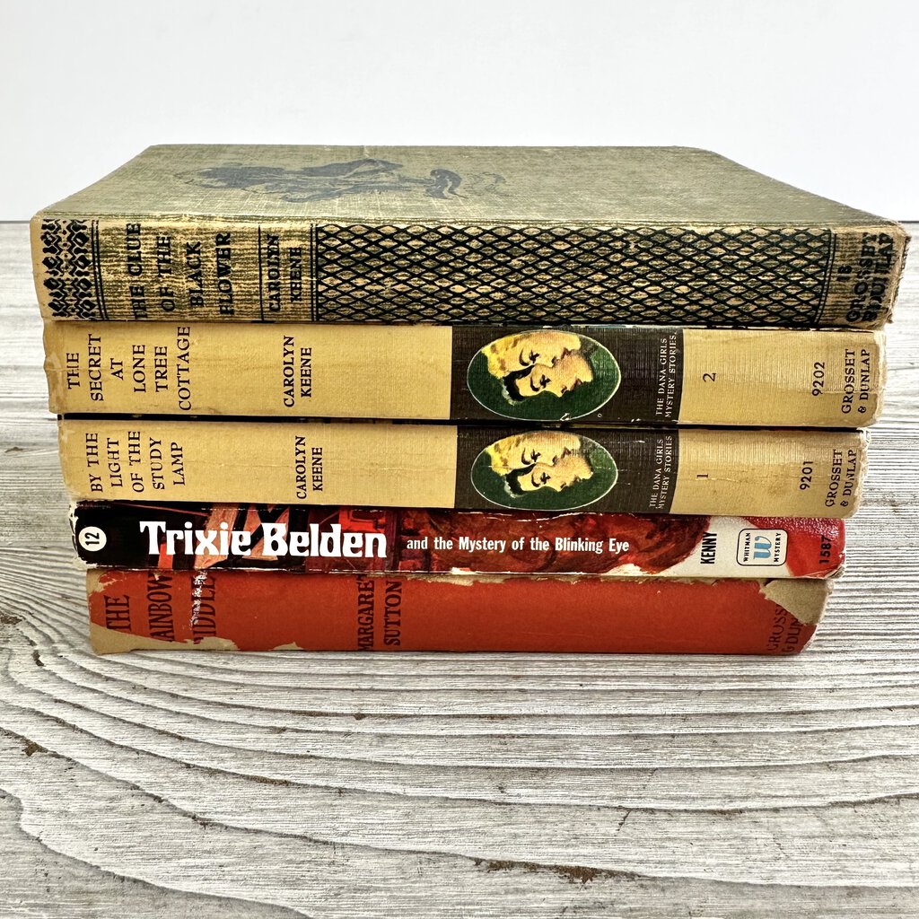 Lot Of 5 Vintage Mystery Books The Dana Girls, Trixie Belden, Judy Bolton /cb