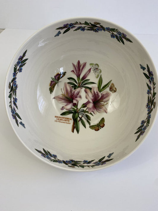 Portmeirion Botanic Garden Large 11” Serving Bowl Rhododendron made in Britain /rb