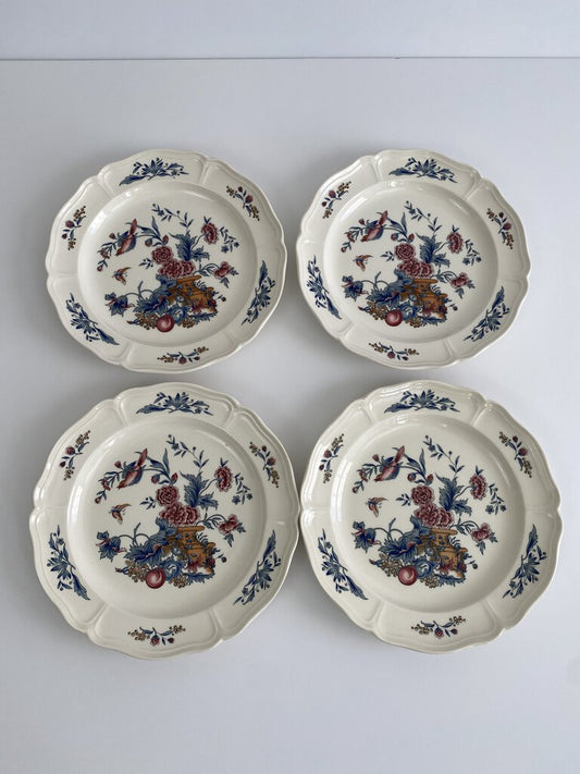 Wedgwood Williamsburg Potpourri NK510 pattern set of Four Dinner Plates /rb