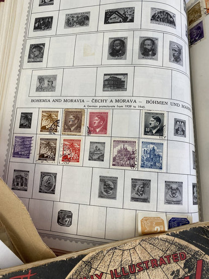 Vintage Stamp Collection Universal Stamp Album, Stamps and More! /rb
