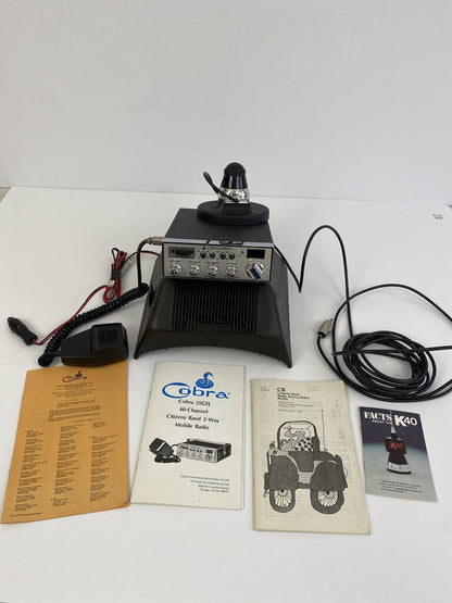 Vintage Cobra 25GTL 40-Channel CB Mobile Radio w/accessories /rb