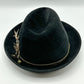 Vintage Anton Pichler Graz Black Felt Tyrolian Alpine Hat Made In Austria /cb