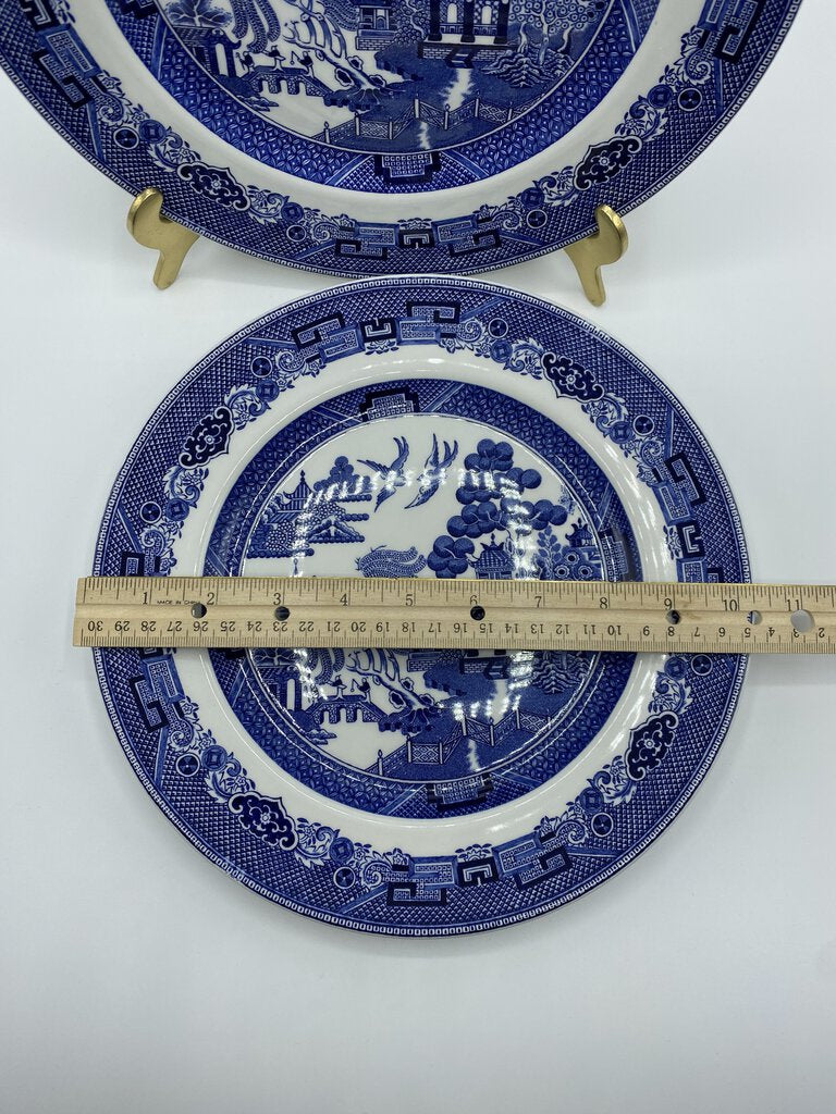 Johnson Bros. Blue Willow set of 3 Dinner Plates 10.25” Excellent! /rb